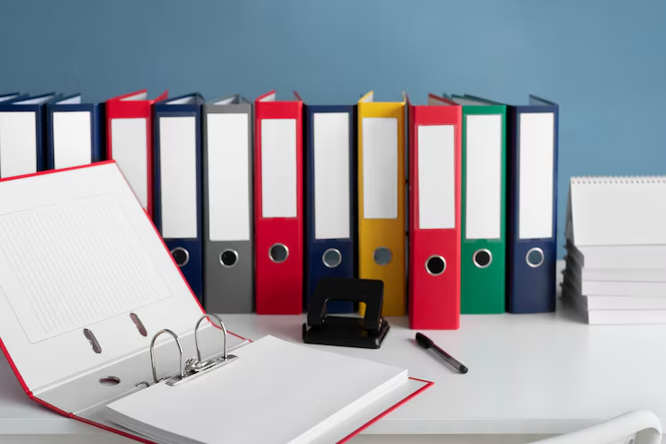 Documents in an office