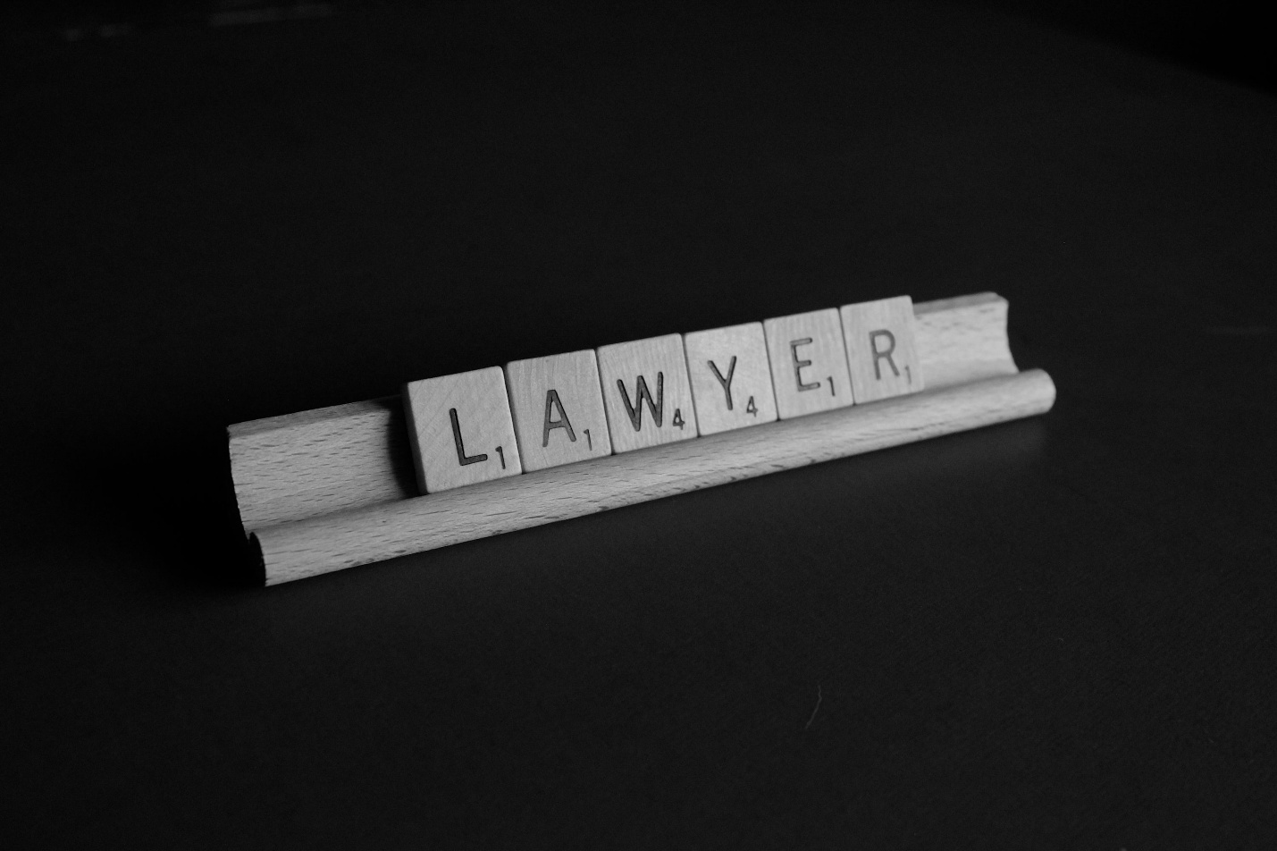 The word ‘lawyer’ spelled out with letters