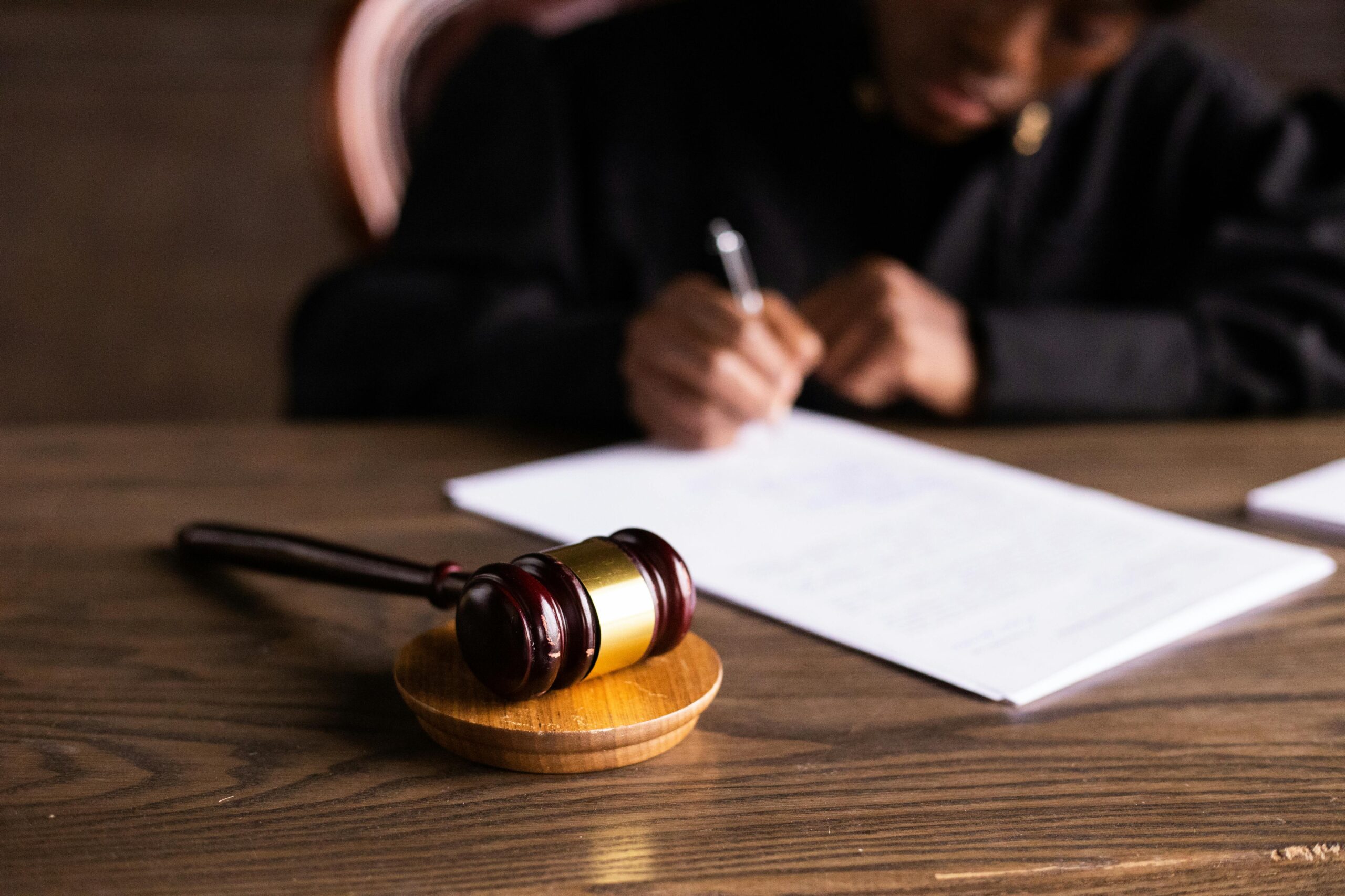 a person signing a legal agreement