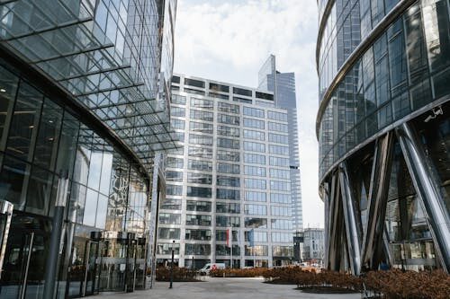 Multiple commercial buildings on the street