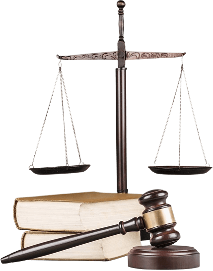 Justice Scales Wooden Gavel